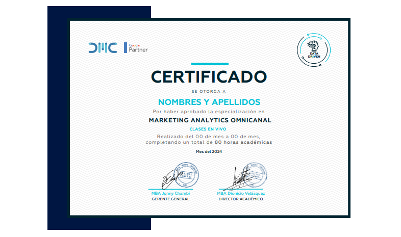 Certificado en marketing analytics omnicanal